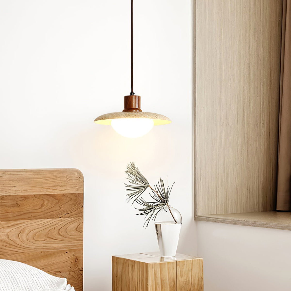 Seroaya lámpara colgante de travertino estilo seis