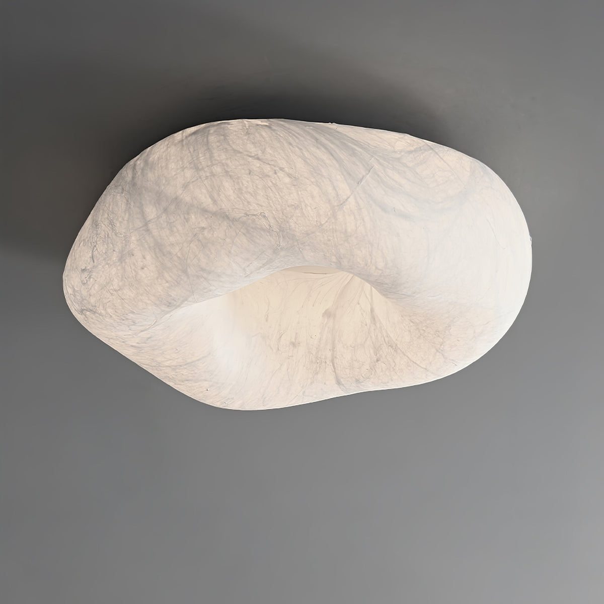 Calerelle lámpara de techo forma nube seda elegante