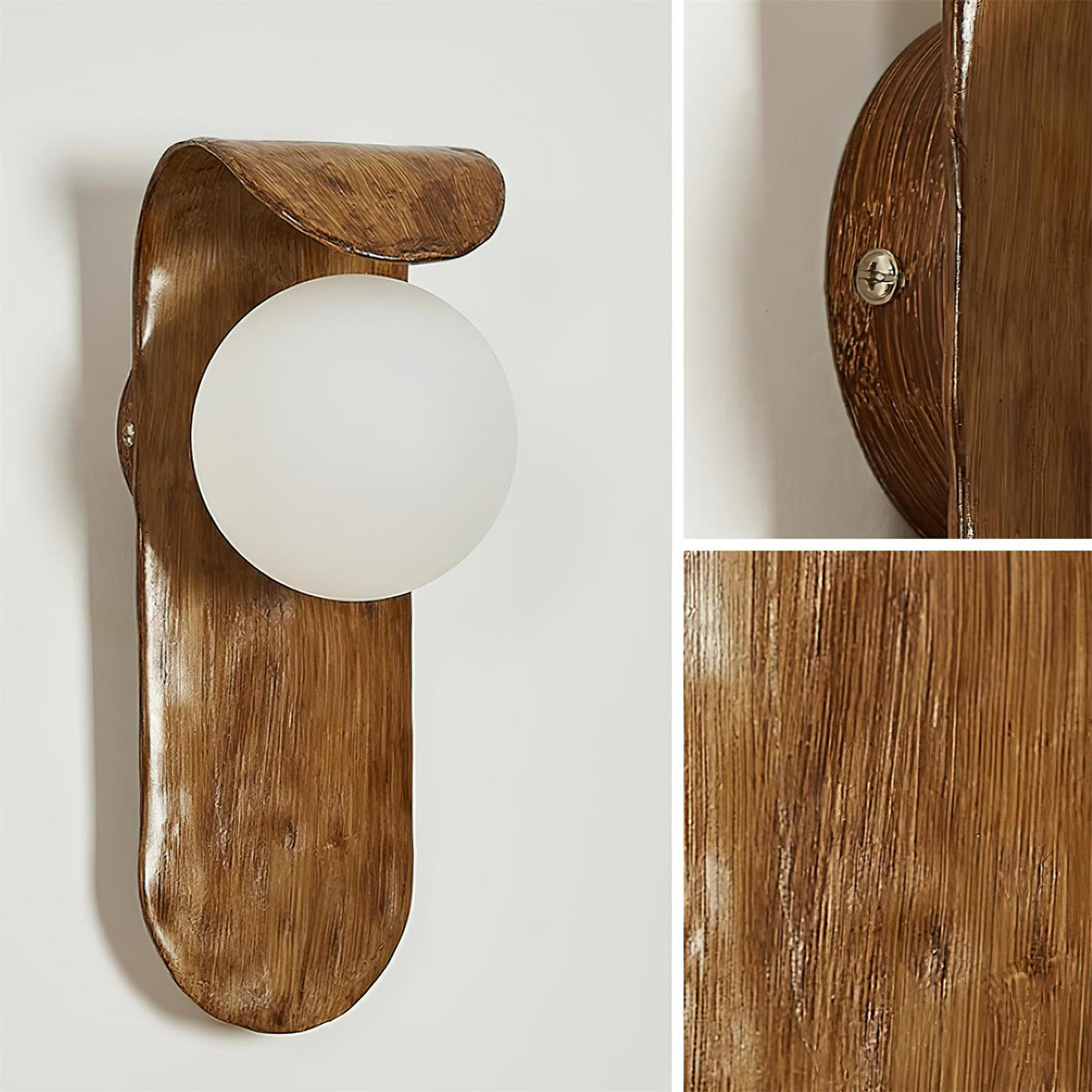Gavino aplique de pared de madera