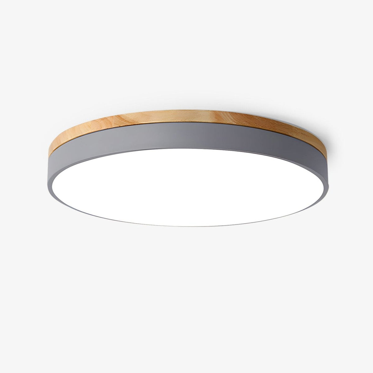 Mireth lámpara de techo circular de madera gris moderna minimalista