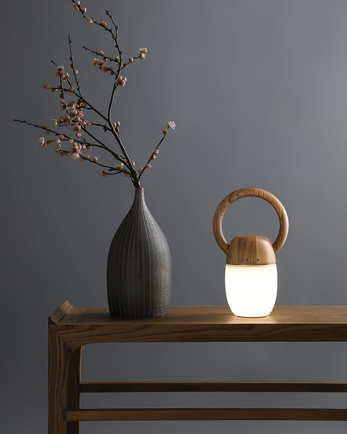 Sylelina lámpara de mesa minimalista de madera