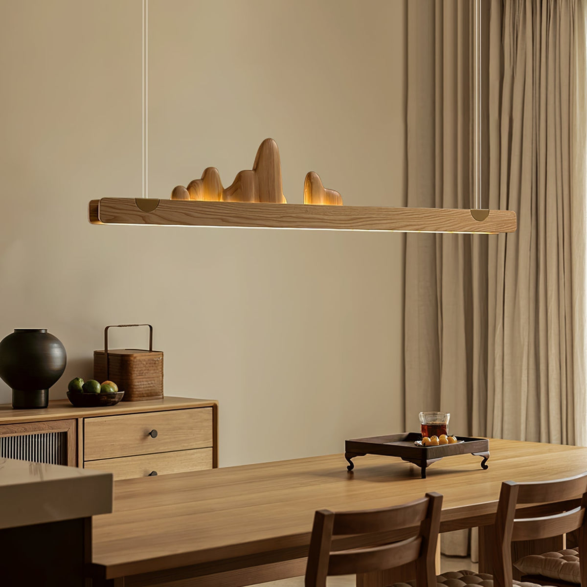 Elvaaine lámpara colgante moderna de madera