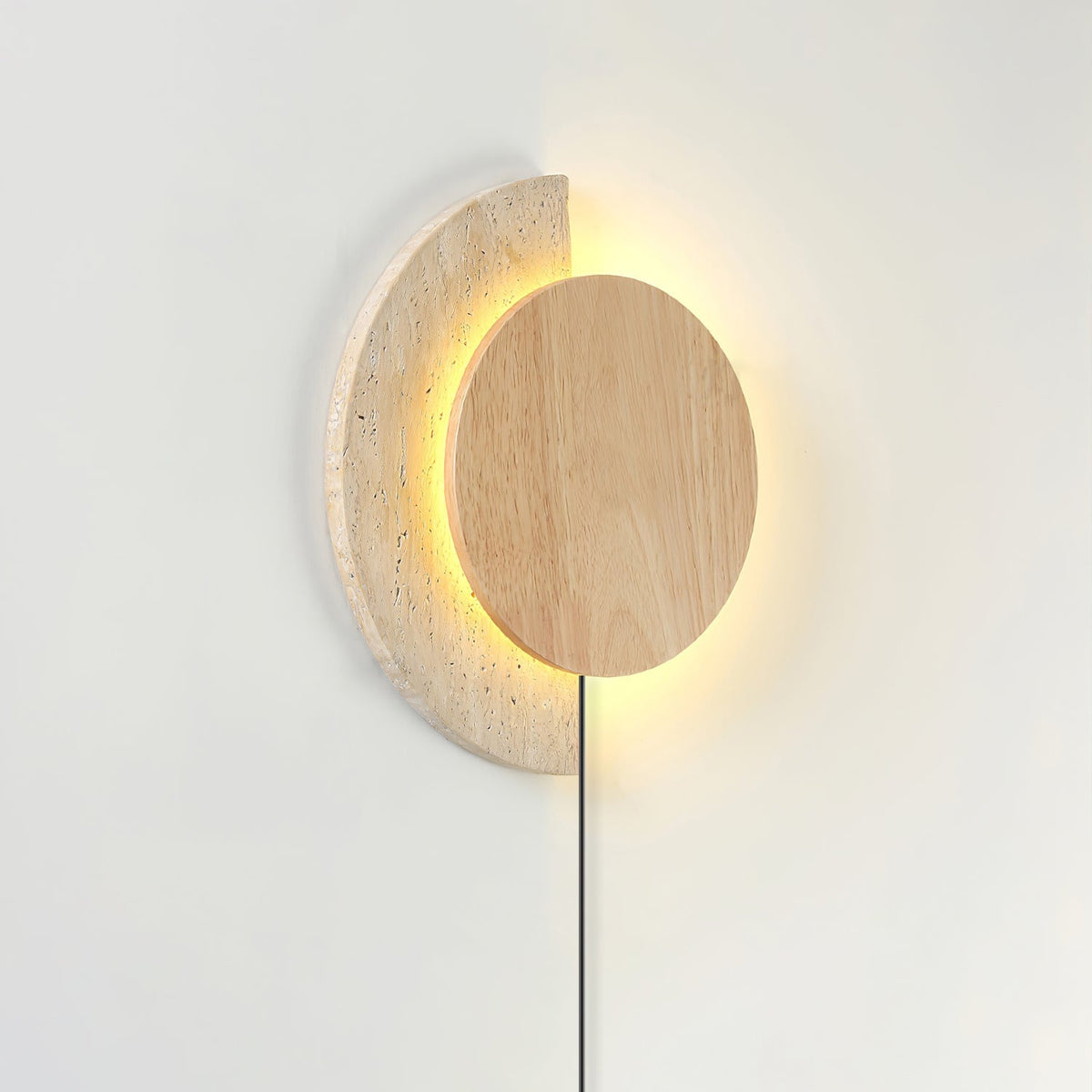 Crescent Halo enchufe-in aplique de pared enchufable