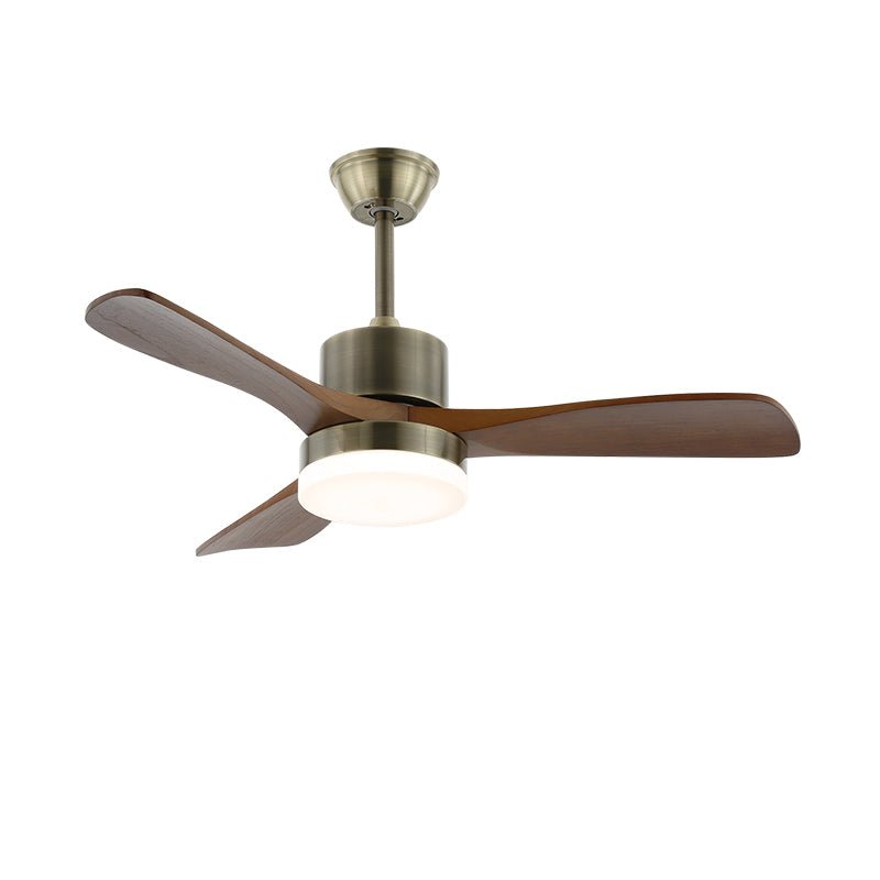 Ventio ventilador de techo con luz minimalista en madera y plata