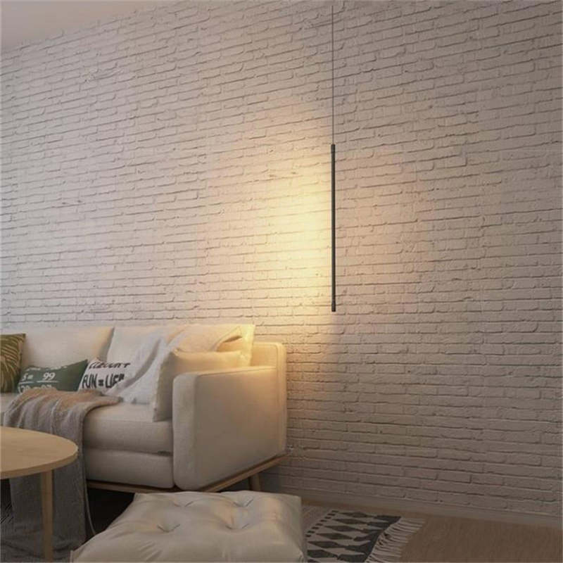 Arisha Minimalista Lineal Metal Lámpara Colgante Negra