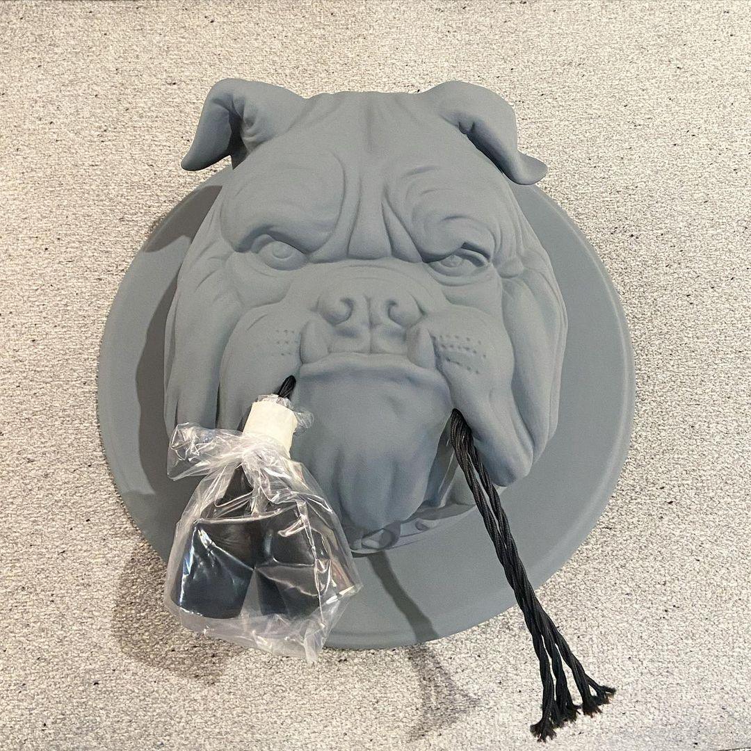 Umeri aplique de pared bulldog escultura caprichoso
