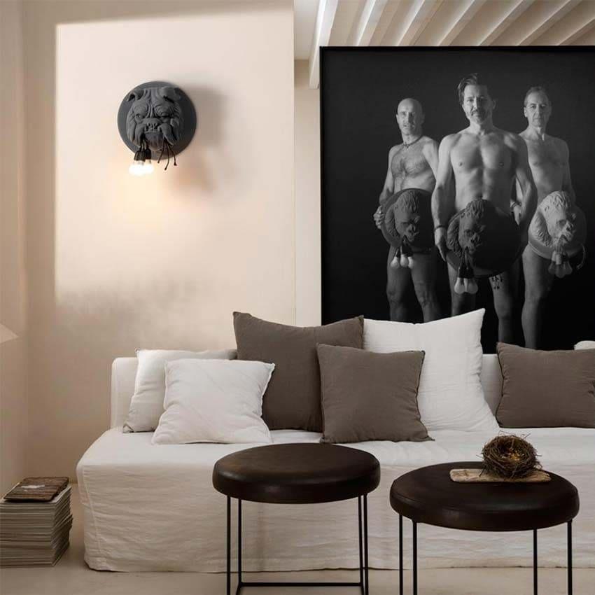 Umeri aplique de pared bulldog escultura caprichoso
