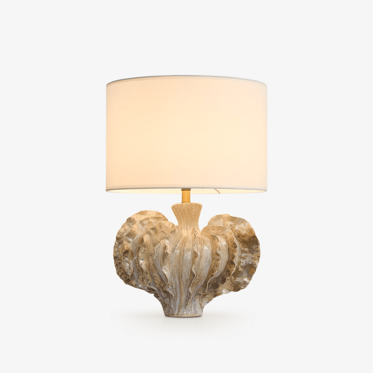 Coral lámpara de mesa en cerámica