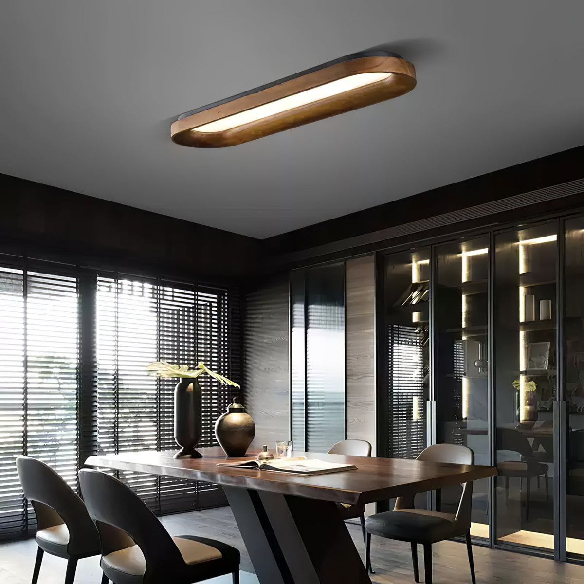 Zatalel lámpara de techo moderna minimalista con diseño de nube fluida en madera
