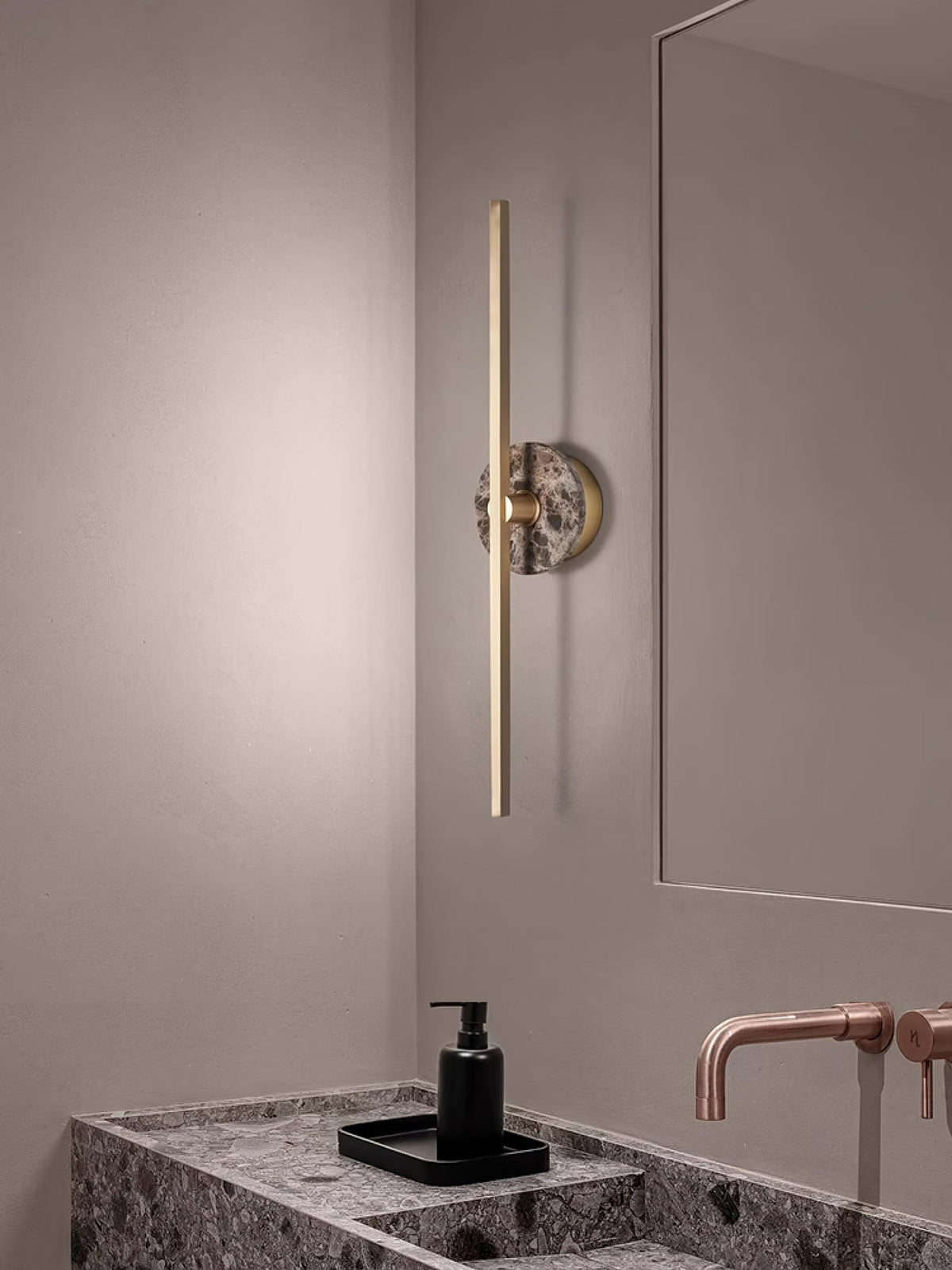 Albivine aplique de pared lineal en alabastro