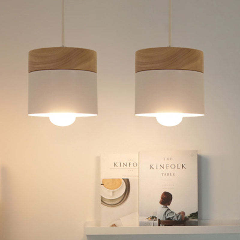 Valentina Nórdica Cilíndrica Metal LED Lámpara Colgante Gris/Blanca/Amarilla
