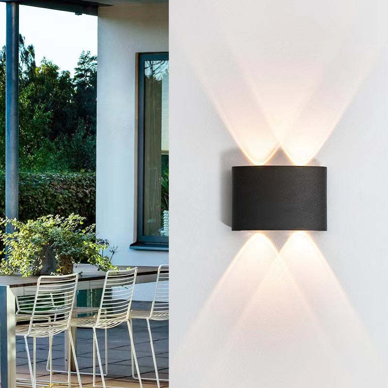 Ray Moderno Rectangular Metal/Acrílico Aplique de Pared Exterior