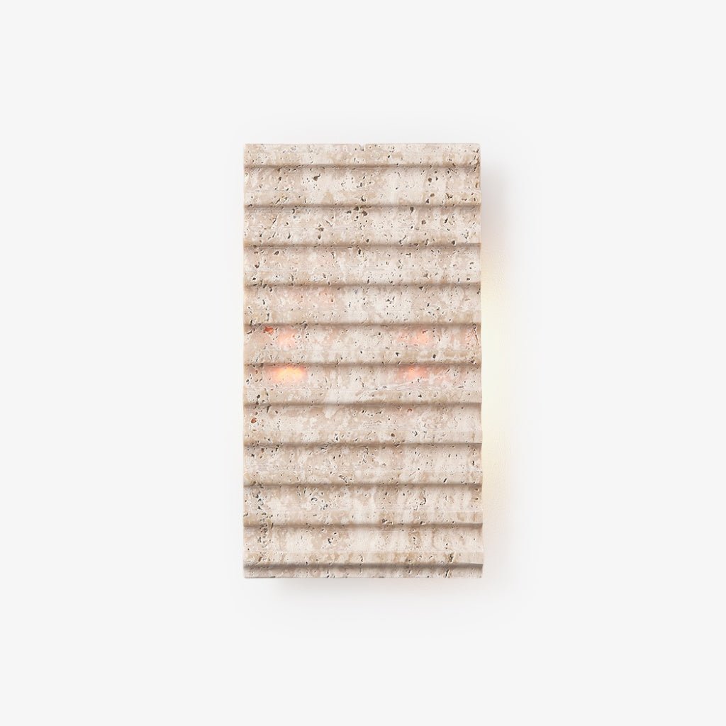 Noriora aplique de pared con cuerpo de travertino texturizado