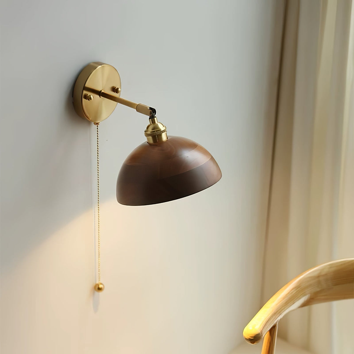Rasen aplique de pared vintage de madera