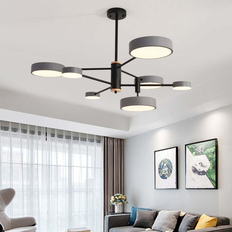 Arisha Moderna Bifurcado Metal/Madera Lámpara Colgante Dorada/Blanca/Gris