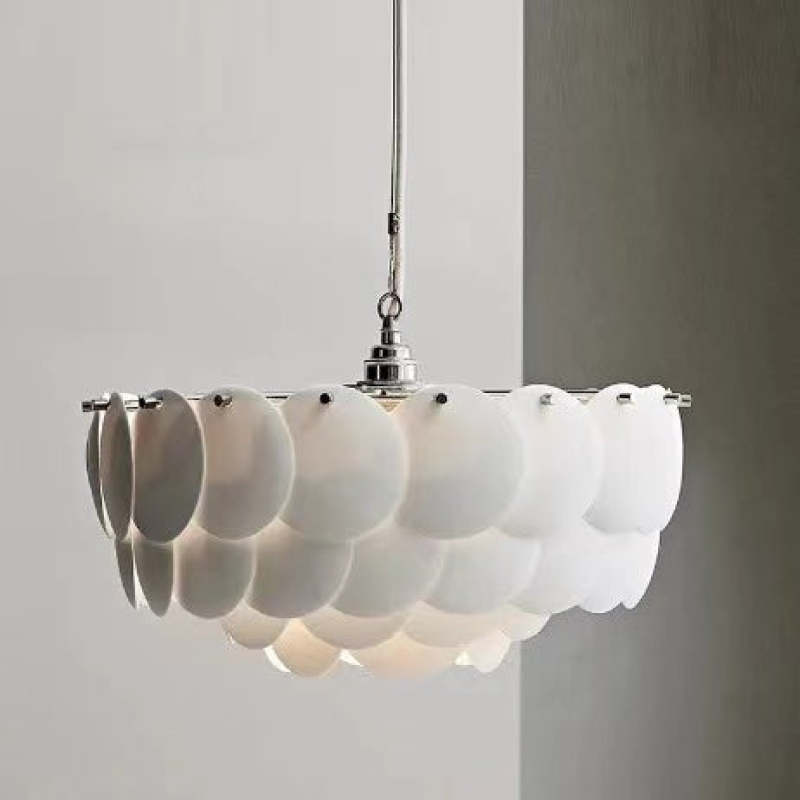 Arisha Moderna Geométrica Cerámica/Metal Lámpara Colgante Blanca