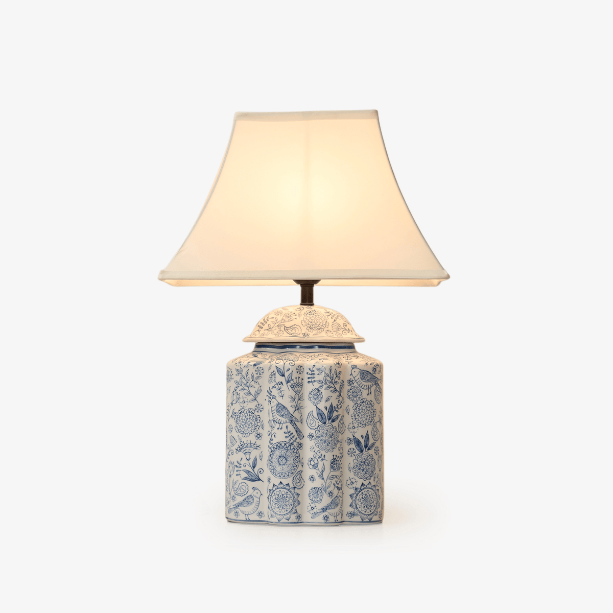 Marcellin lámpara de mesa Floral Bird Jar