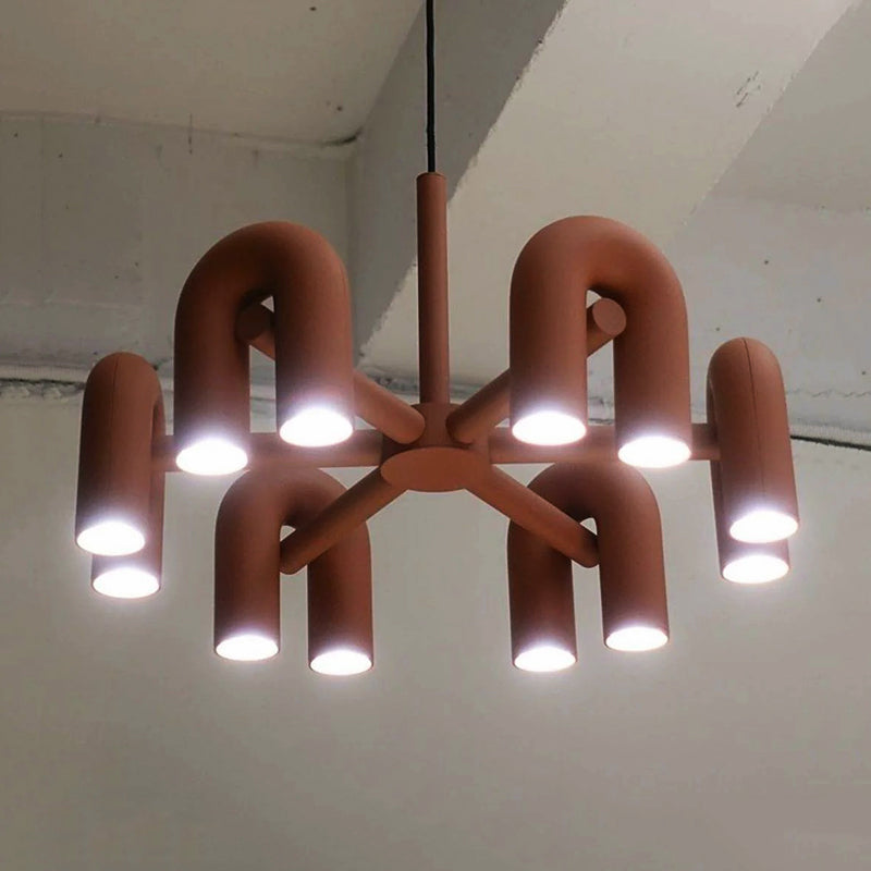 Arisha Nórdica Diseño Modernas Nórdica Diseño Metal Lámpara Colgante Negro/Gris/Naranja
