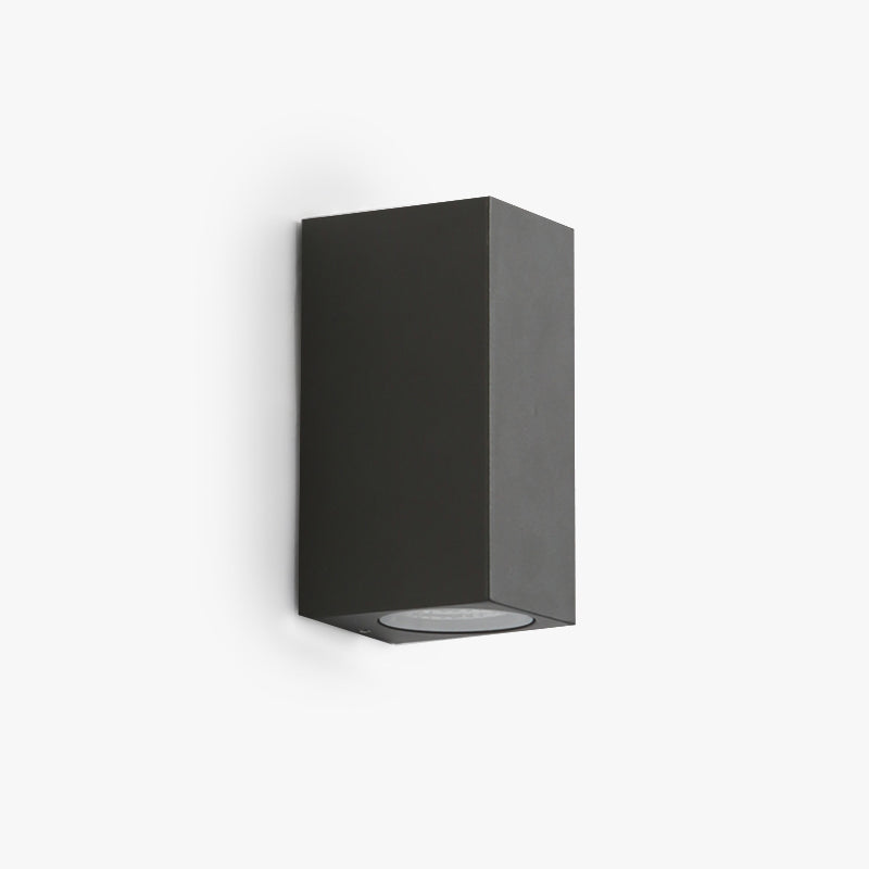 Ray Minimalista Rectangular Metal/Vidrio Aplique de Pared Negro