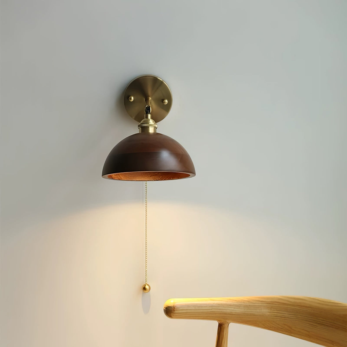 Rasen aplique de pared vintage de madera