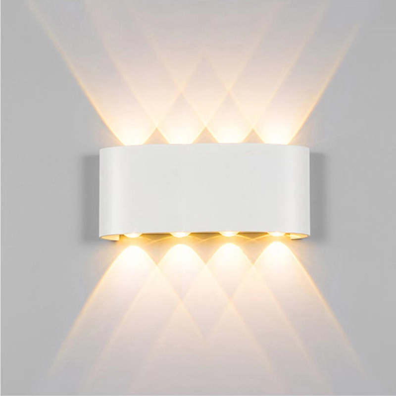 Ray Moderno Rectangular Metal/Acrílico Aplique de Pared Exterior