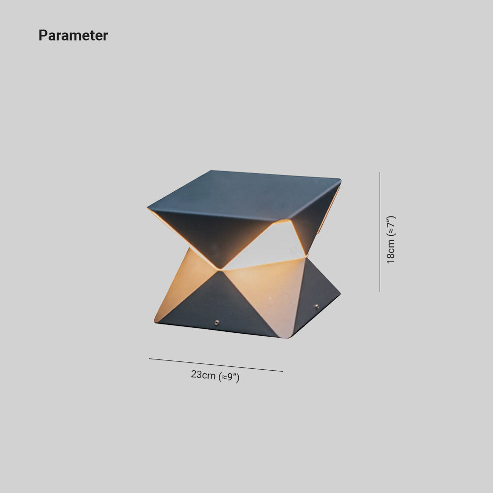 Ray Minimalista Poliédrica Metal Lámpara De Pie Exterior Patio
