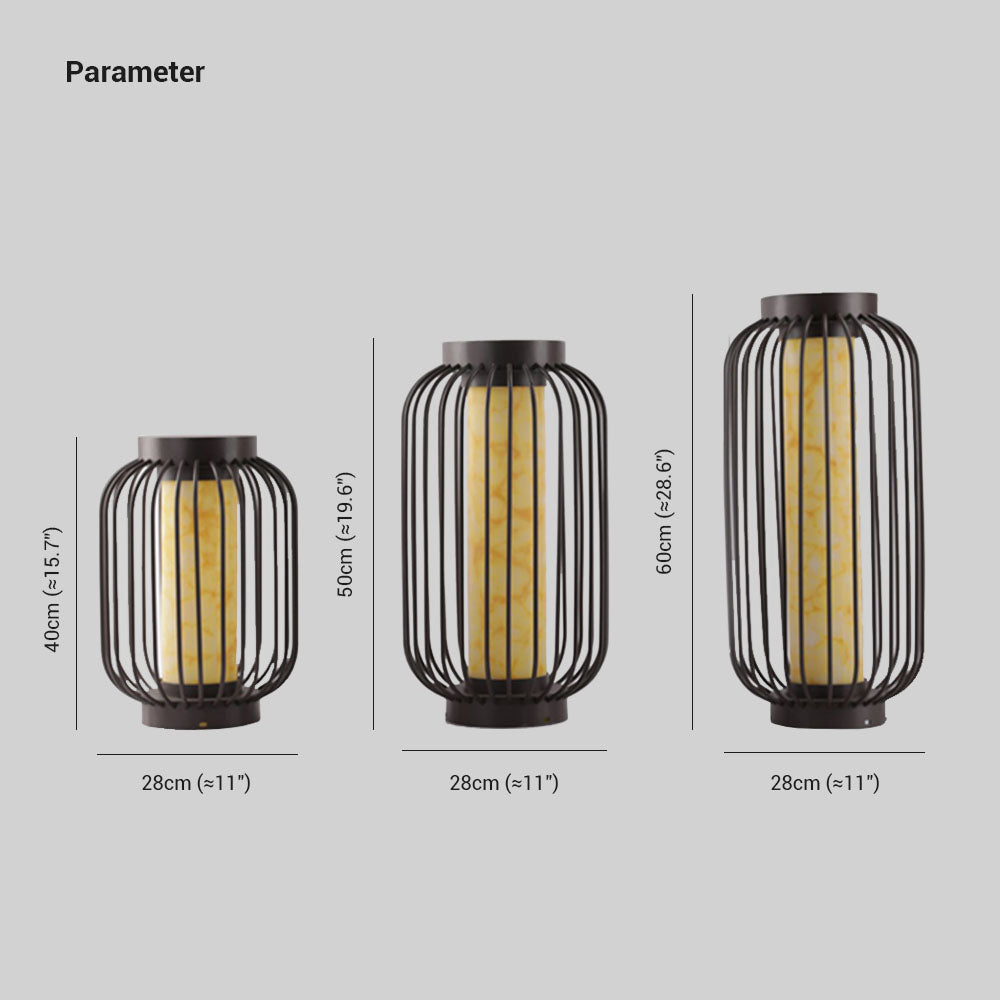 Ray Vintage Elíptica Metal Lámpara Exterior Patio Jardín