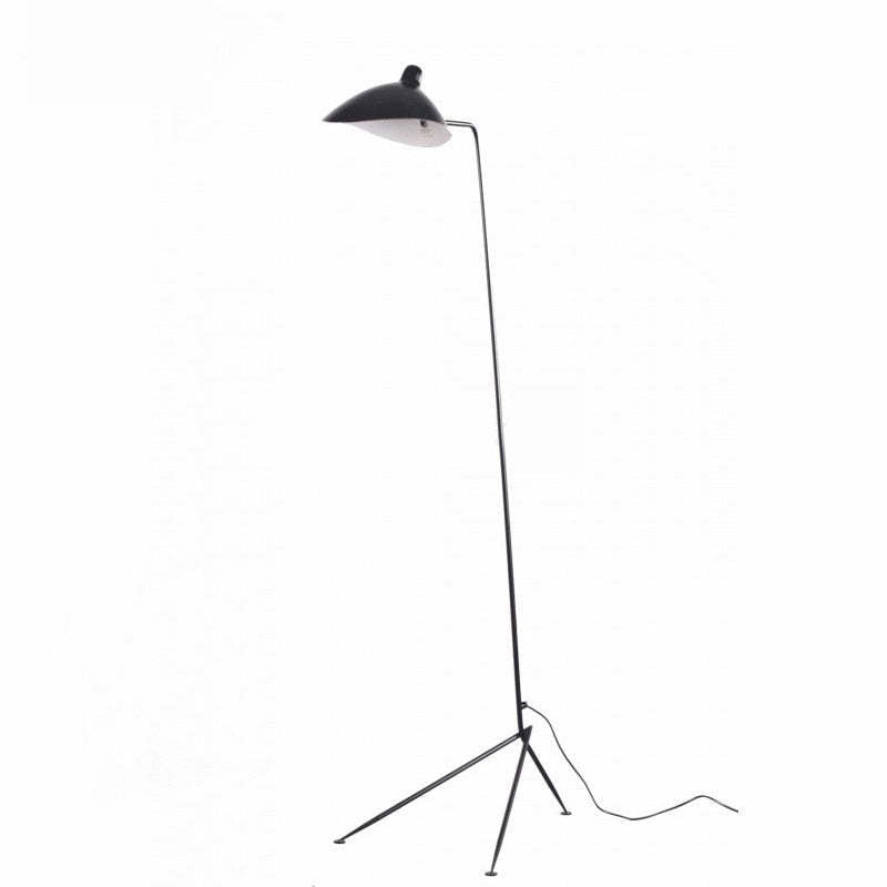 Mira Diseña Irregular Metal LED Lámpara de Pie Negra