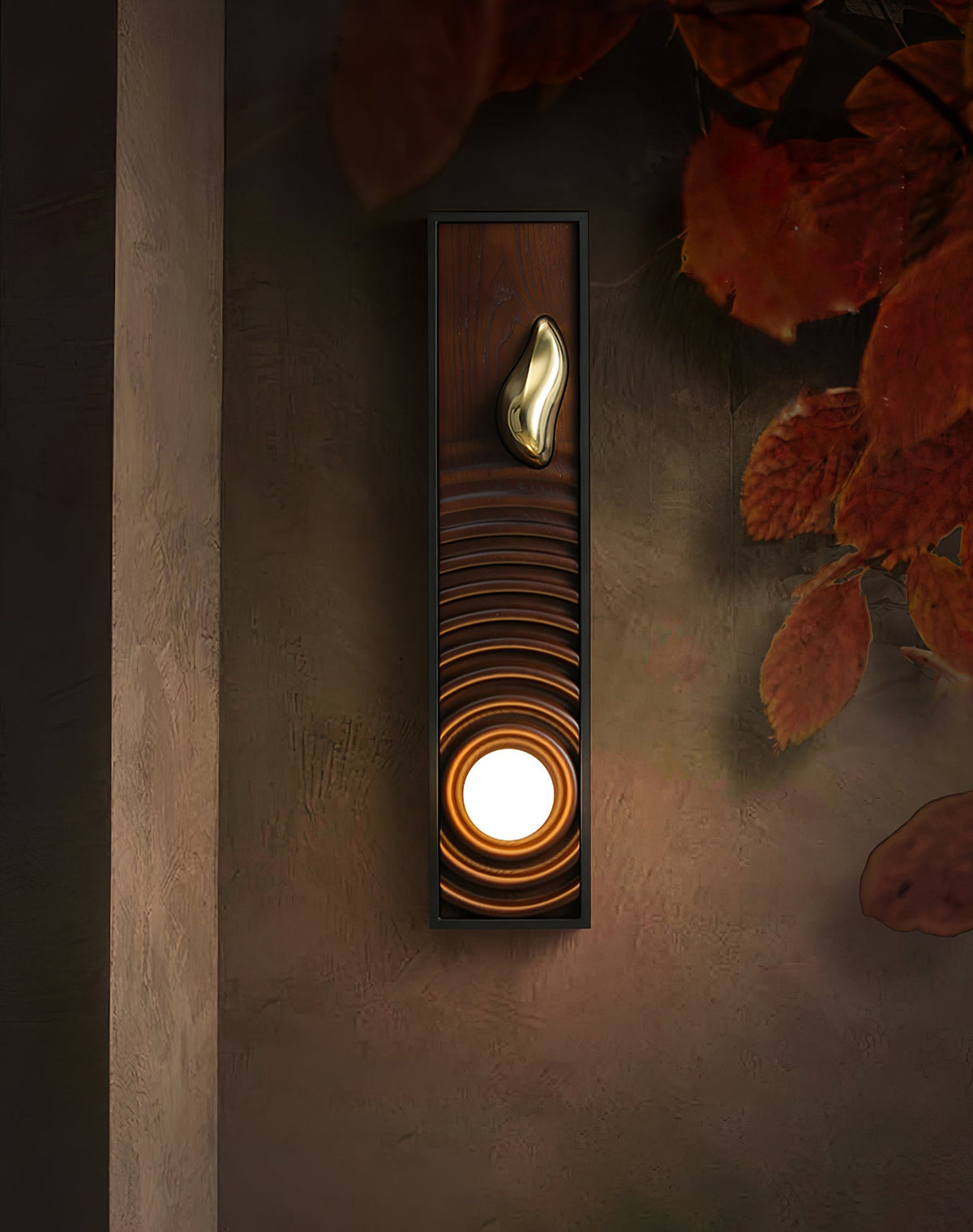 Caleb aplique de pared de madera vintage