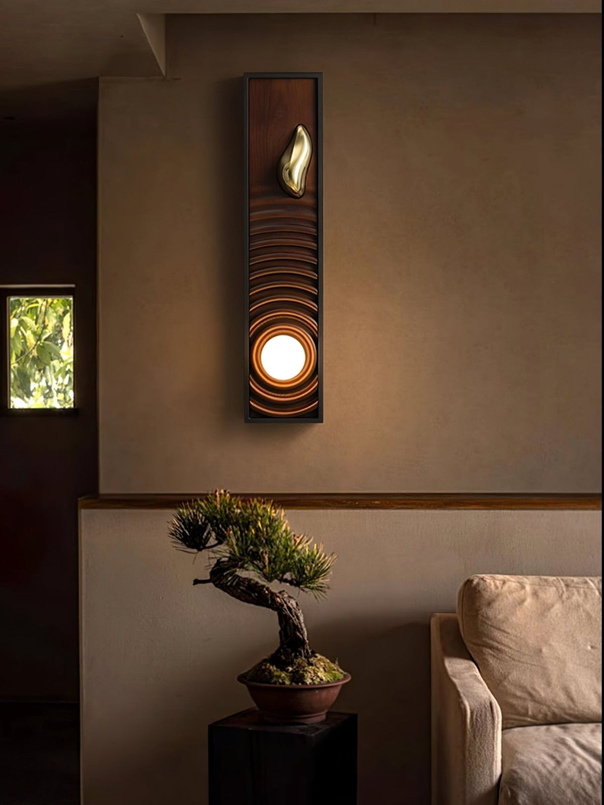 Caleb aplique de pared de madera vintage