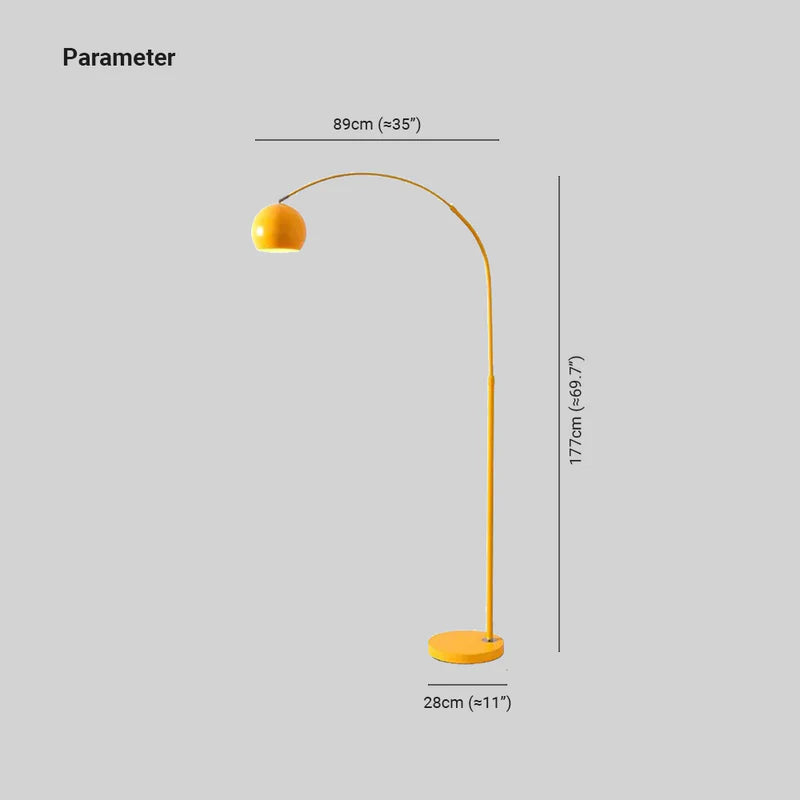 Mira Moderno Geométrico Metal LED Lámpara de Pie Amarillo/Negro/Azul