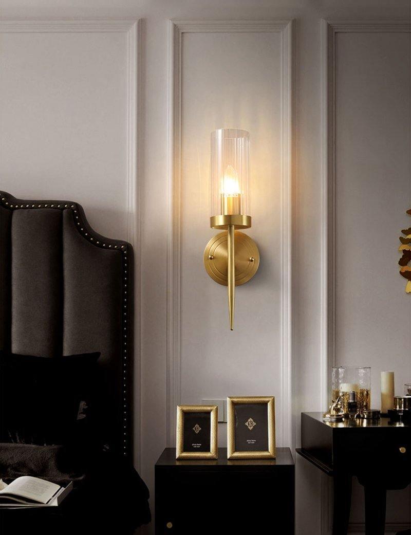 Vilaeisra aplique de pared elegancia Vintage con vidrio