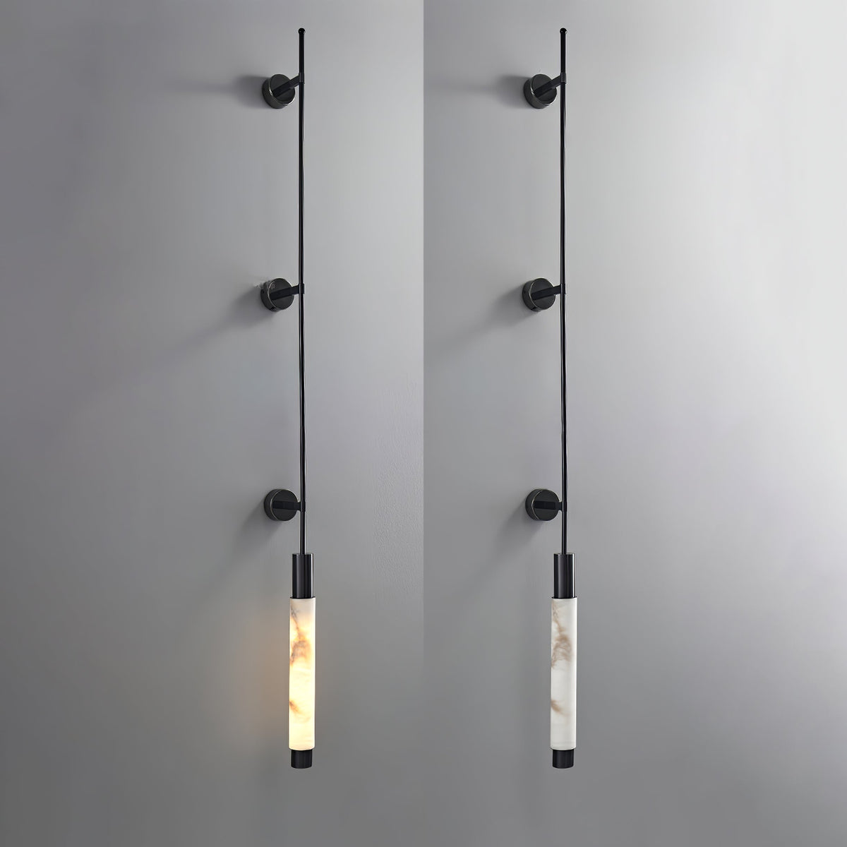 Rico aplique de pared minimalista en alabastro