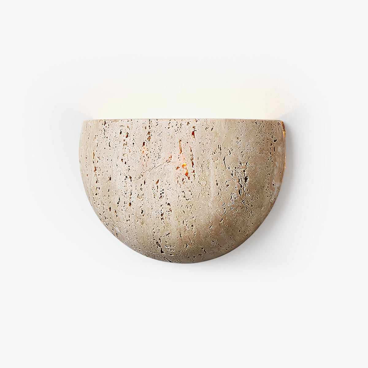 Armarel aplique de pared Half Moon de travertino