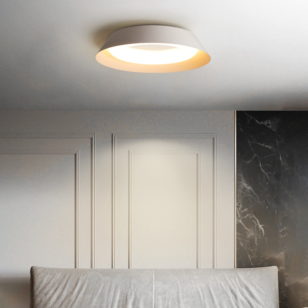 Arisha Moderna Redonda Metal LED Lámpara de Techo Blanco