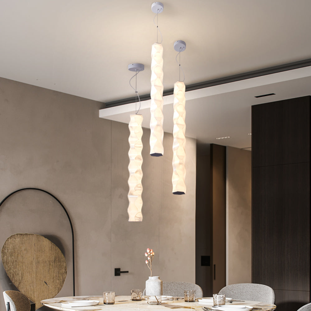 Arisha Moderna Diseño Minimalista Metal/Acrílico Lámpara Colgante Blanca