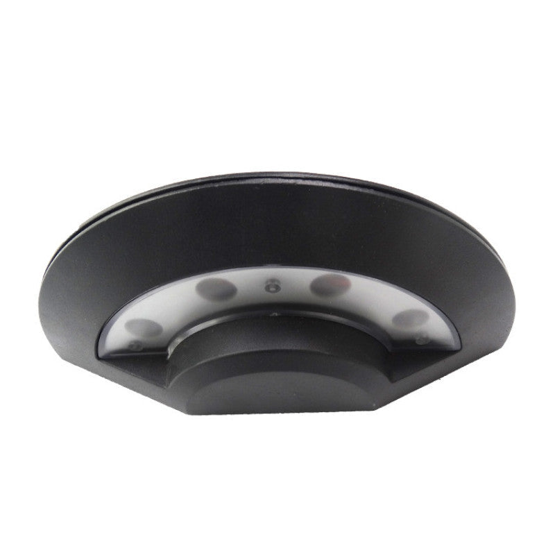 Ray Diseño Plato Metal Aplique de Pared Exterior Negro