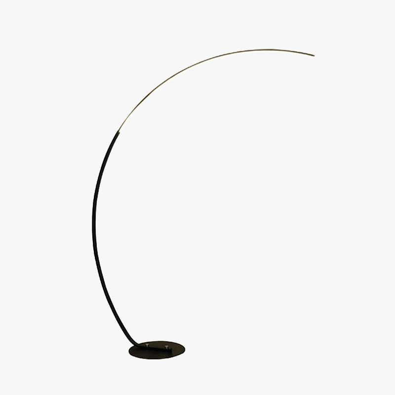 Mira Moderna Lineal Metal/Silicio LED Lámpara de Pie, Negra/Blanca