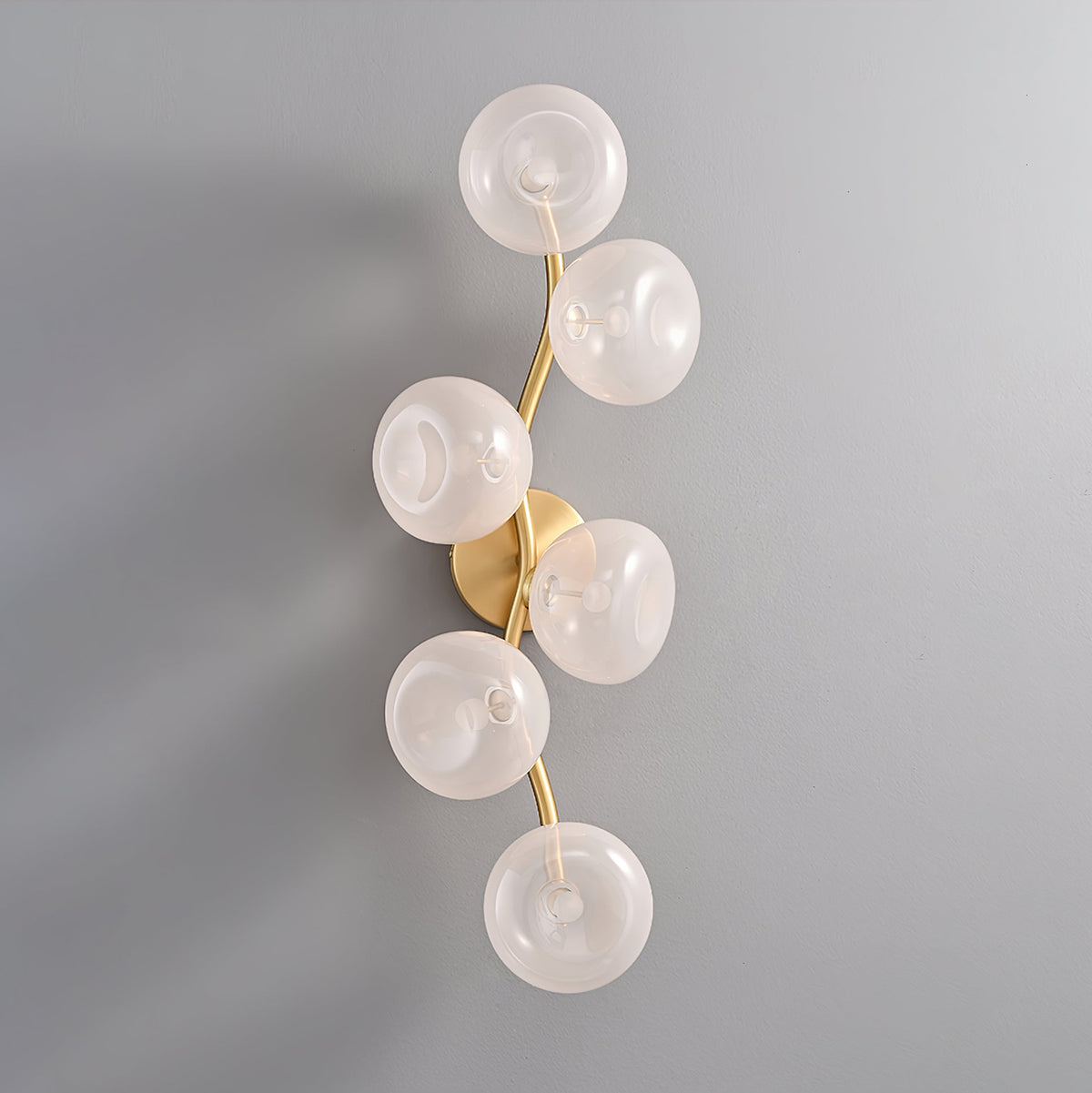 Velarina aplique de pared vidrio Metal