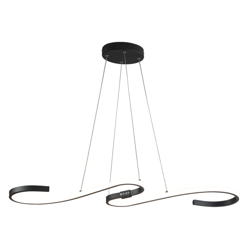 Arisha Moderna Lineal Metal Lámpara Colgant Negra/Blanca