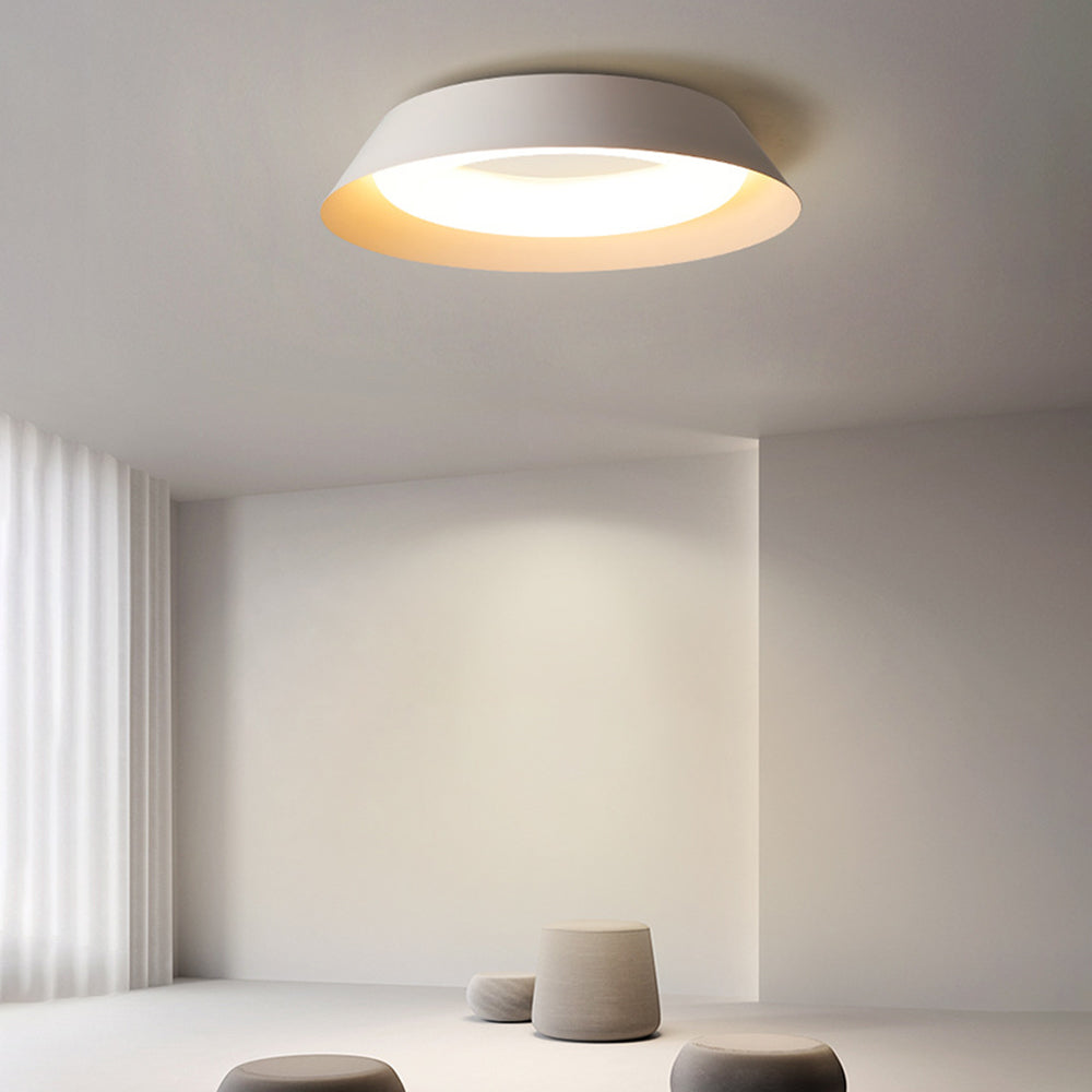 Arisha Moderna Redonda Metal LED Lámpara de Techo Blanco