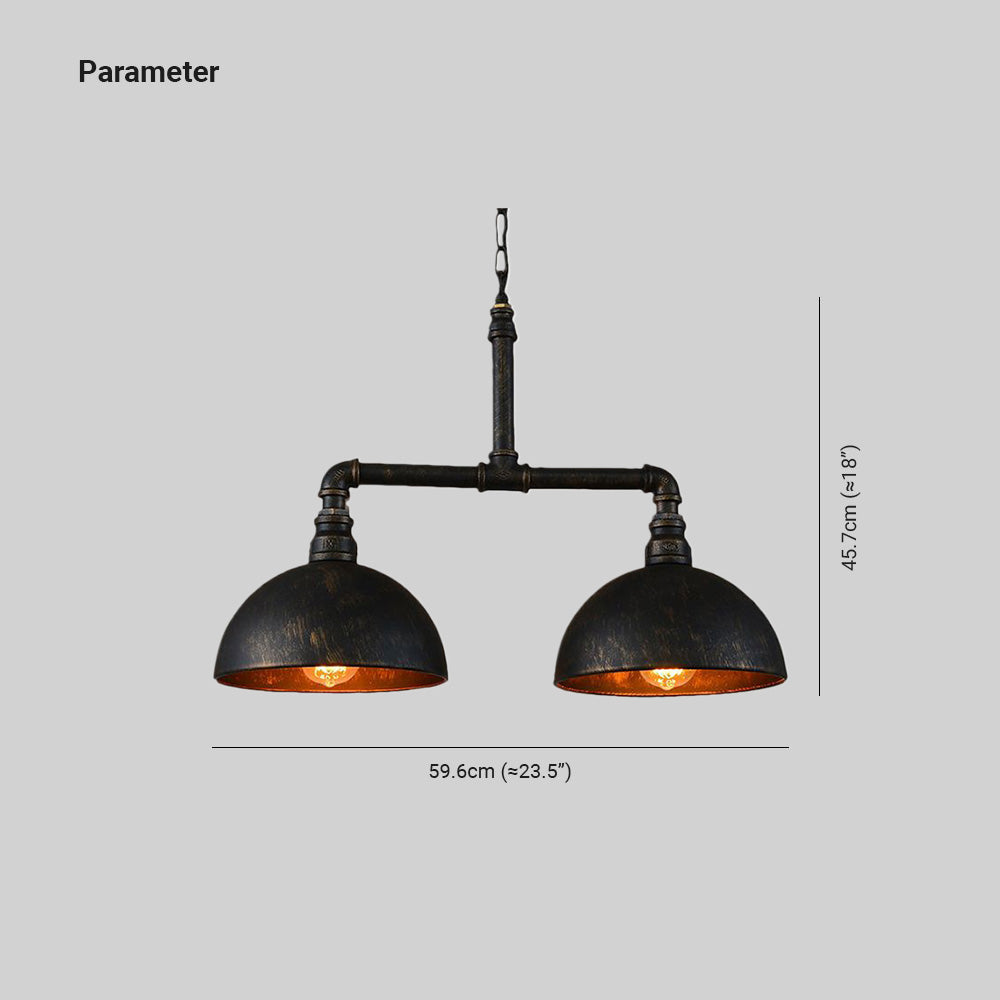 Silva Retro Rural Industrial Metal  Lámpara Colgante Negra