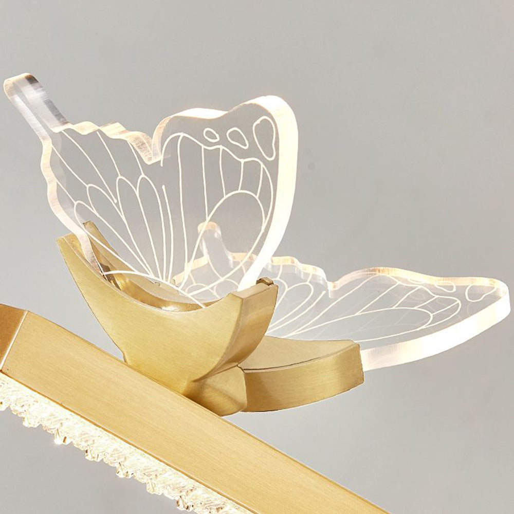 Arisha Moderno Metal Mariposa LED Aplique de Pared Dorado
