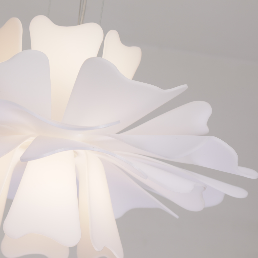 Arisha Diseño Flor Acrílico Lámpara Colgante Blanca