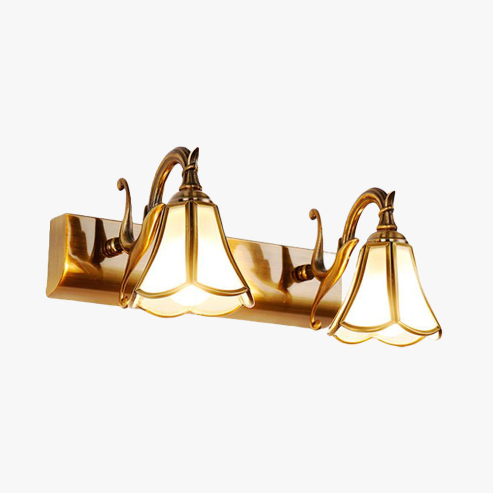 Ray Vintage Decorativa Flor Metal Aplique de Pared Dorado