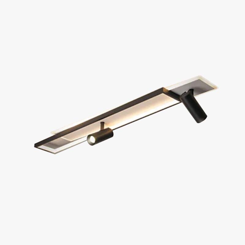 Aim Moderna Geométrica Acrílico/Metal LED Lámpara de Techo Negra