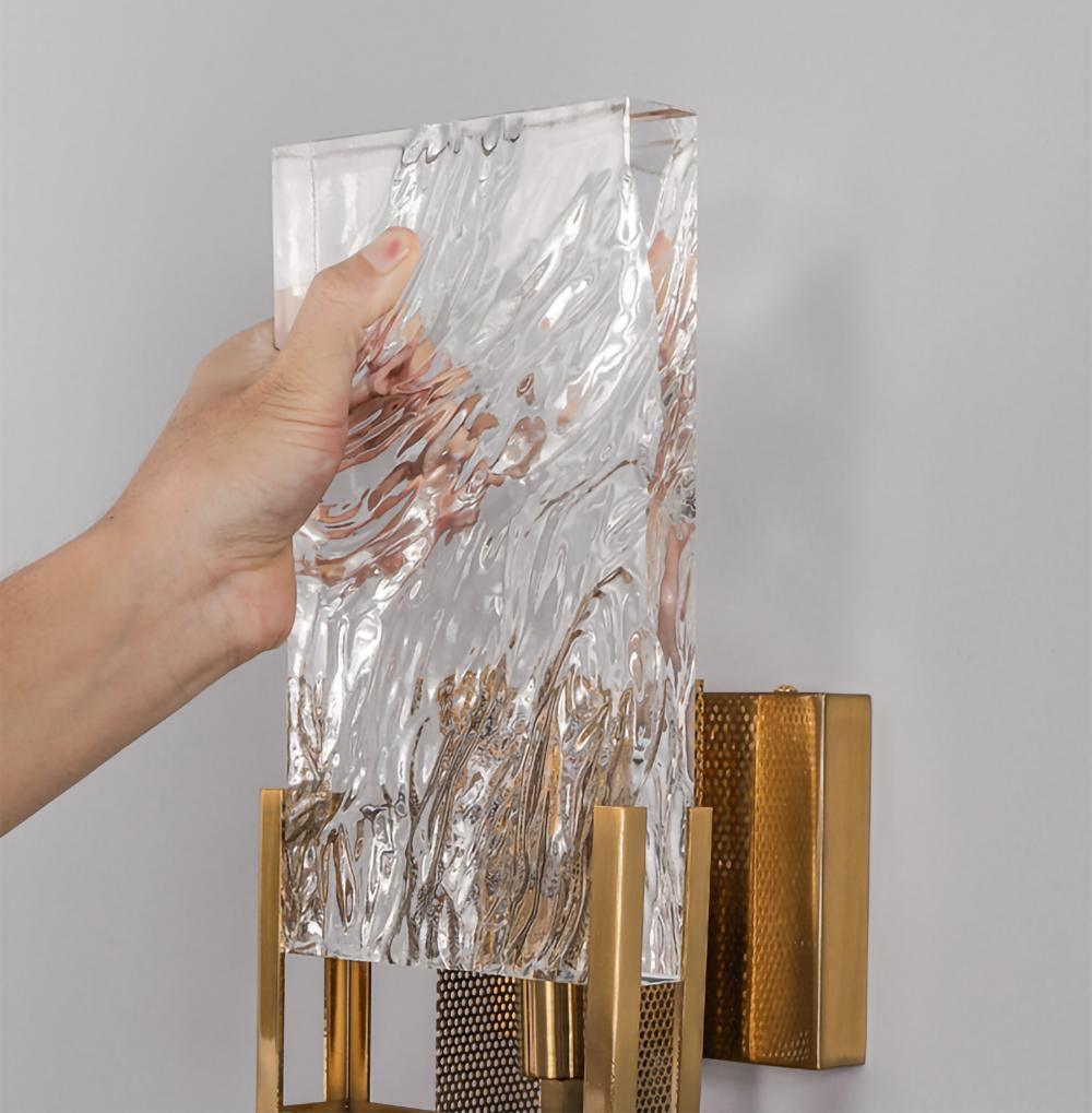 Ivenen aplique de pared Art elegancia cristal único de hielo