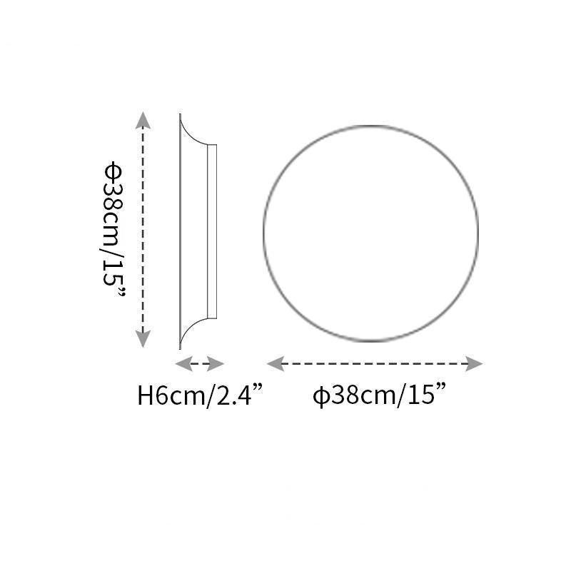 Arelis aplique de pared Geométrico Disco