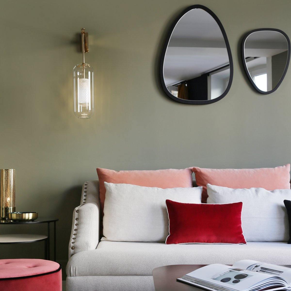 Eirinette aplique de pared Premium con vidrio nórdico