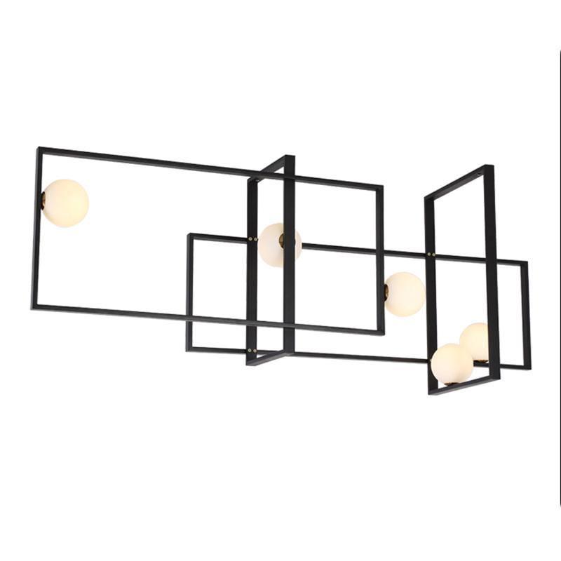Veliiel lámpara de araña Mondrian vidrio latón Geométrico moderna